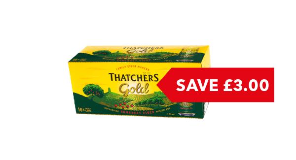 SAVE £3.00 | Thatchers Gold Can 10x440ml