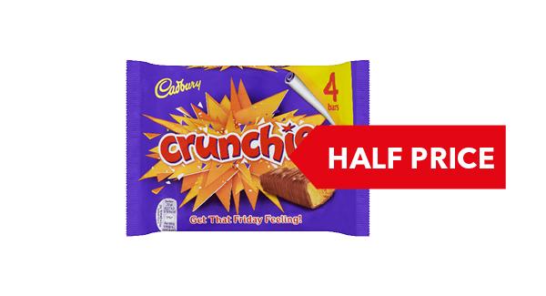 HALF PRICE | Cadbury Chocolate Bars 4 Pack 120g - 188g