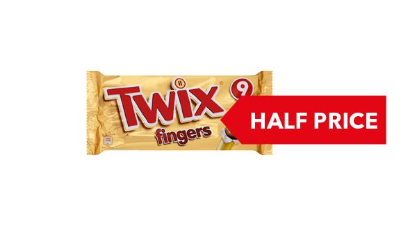 HALF PRICE | Twix Biscuit Fingers 9 Pack