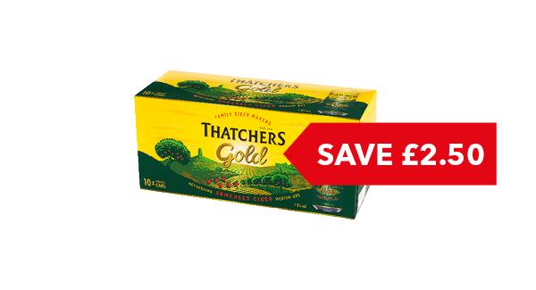 SAVE £2.50 | Thatchers Gold 10x400ml