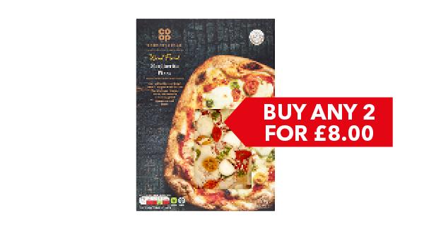 BUY ANY 2 FOR £8.00 | Co-op Irresistible Pizzas 465g-510g