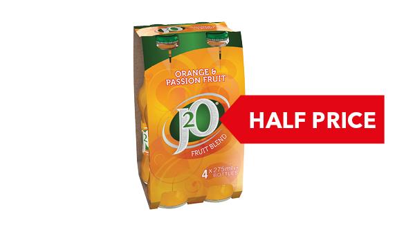 HALF PRICE | Britvic J2O 4X275ml
