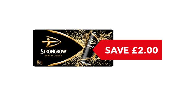 SAVE £2.00 | Strongbow Cider 10x440ml