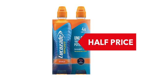 HALF PRICE | Lucozade Sport 4x500ml
