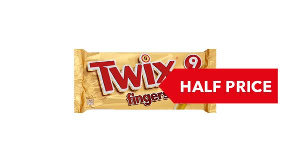 HALF PRICE | Twix Biscuits Fingers 9 Pack