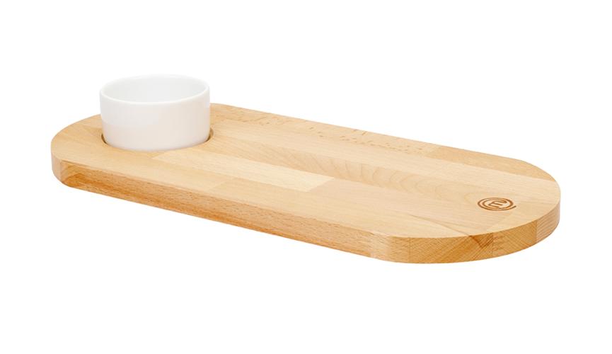 Module - Wooden Serving Board with Dipping Bowl