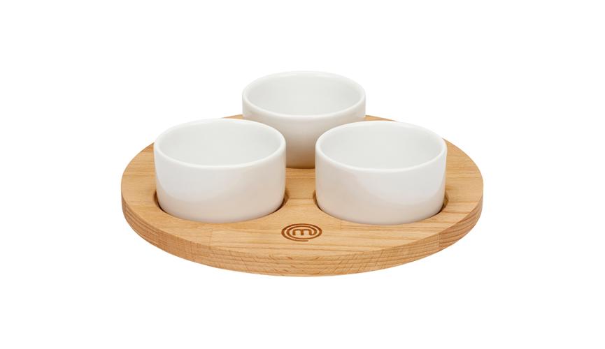 Module - Set of 3 Nibble Bowls with Wooden Tray