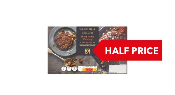 HALF PRICE | Co-op Irresistible Sticky Toffee Pudding 400g