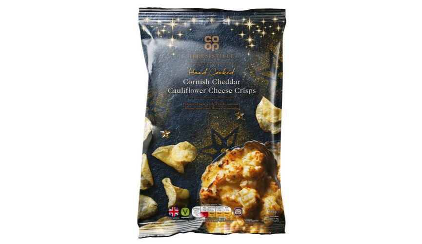 Irresistible Cornish cheddar cauliflower cheese crisps