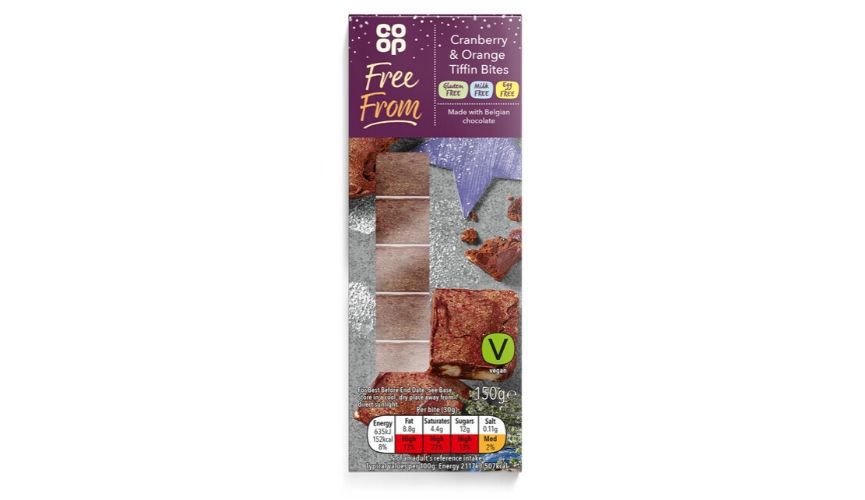 Cranberry and orange tiffin bites (5 pack)