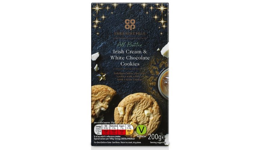 Irish cream and white chocolate cookies