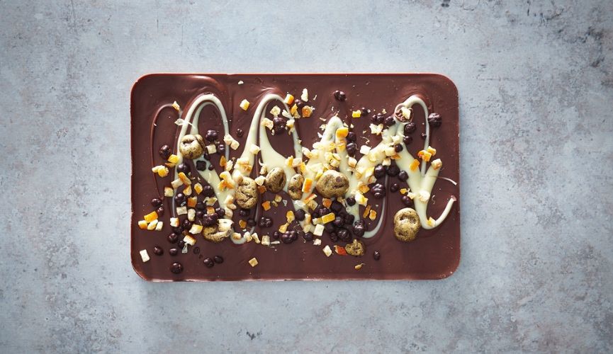 Irresistible Fairtrade jewelled orange chocolate