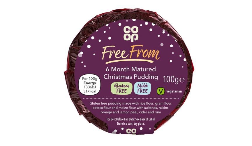 Free from Christmas pudding