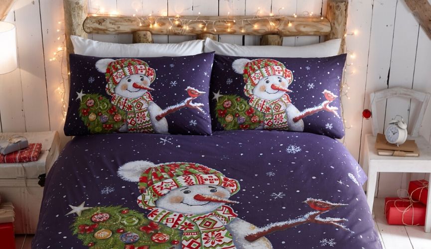 Happy snowman bedding