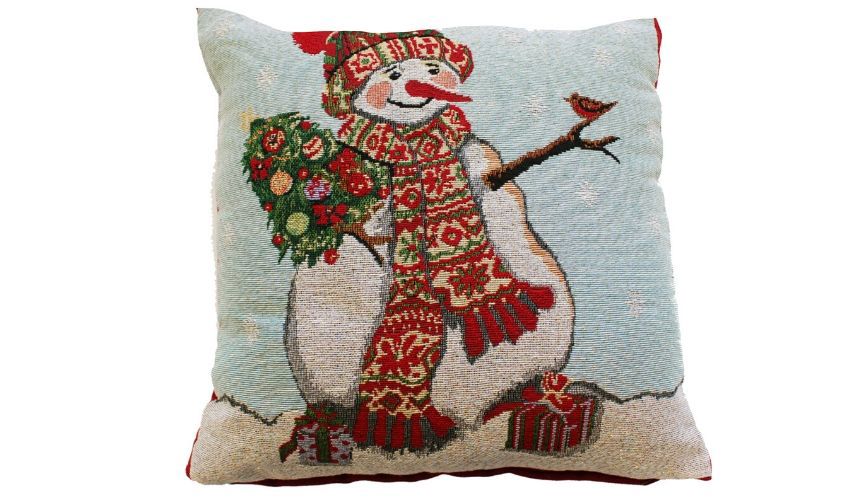 Happy snowman cushion