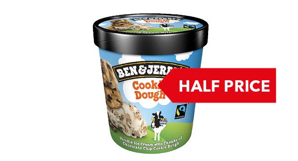 HALF PRICE | Ben & Jerrys Ice Cream 500ml