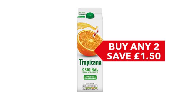 BUY ANY 2 SAVE £1.50 | Tropicana 850ml/950ml