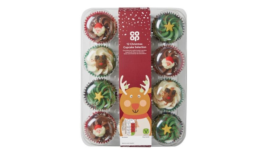 Co-op Christmas cupcakes
