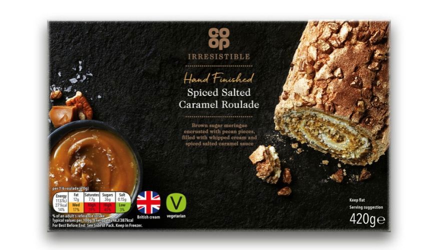 Spiced salted caramel roulade