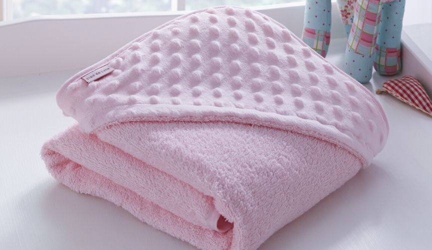 Module - Dimple hooded towel in pink