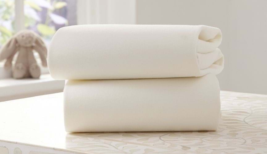 Module - Pack of two fitted cot bed sheets in cream