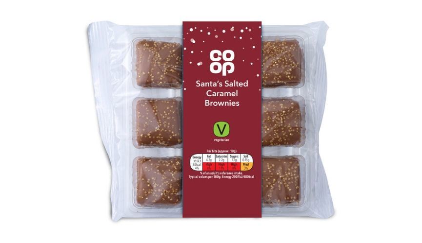 Santa's salted caramel brownie bites