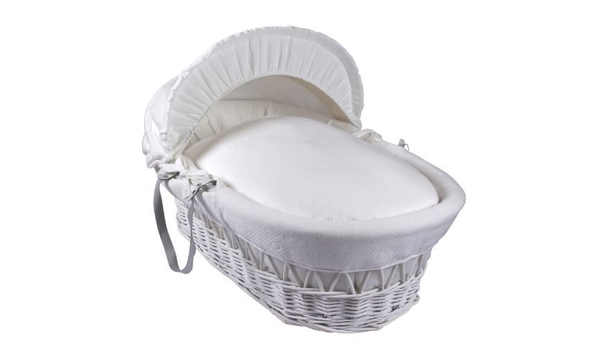Cotton dream palm wicker basket in white