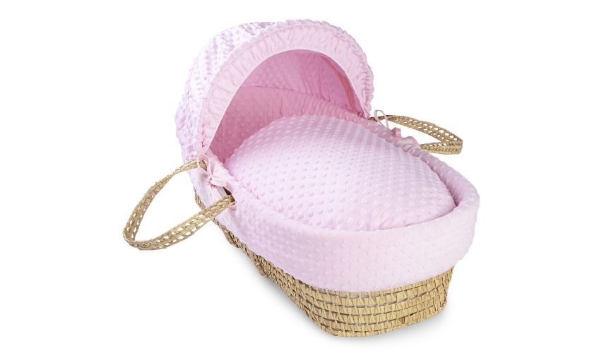 Module - Dimple Moses basket in pink