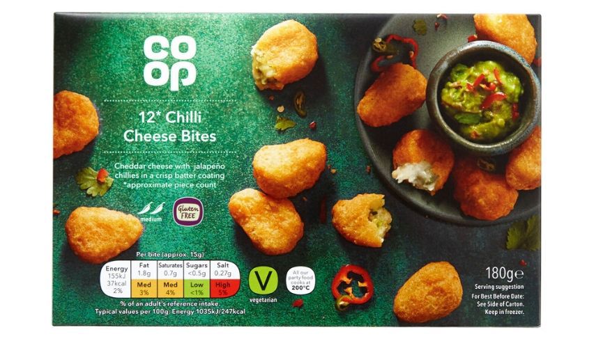 Co-op 12 chilli cheese bites