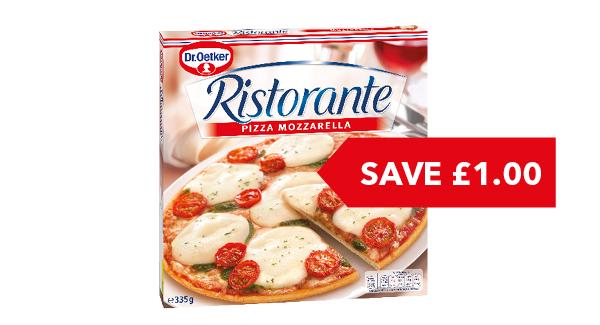 SAVE £1.00 | Dr Oetker Ristorante Pizza 320g/335g