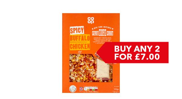 BUY ANY 2 FOR £7.00 | Co-op Piled High Pizza 495g - 555g