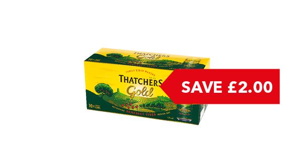 SAVE £2.00 | Thatchers Gold 10x400ml