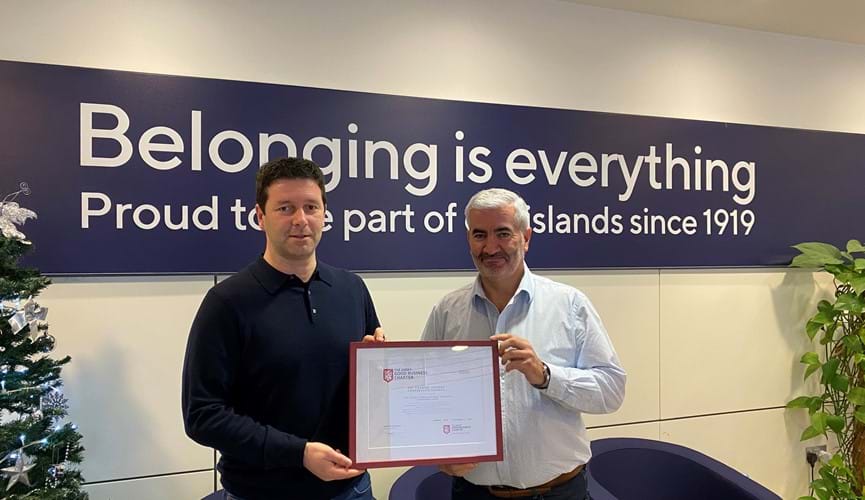 Your Society has been recognised for its ‘pioneering efforts’ by the Jersey Good Business Charter