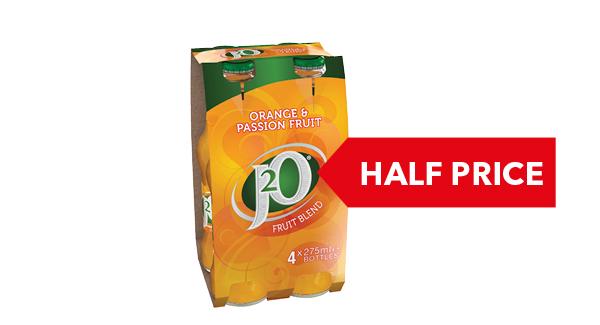 HALF PRICE | Britvic J2O 4x275ml