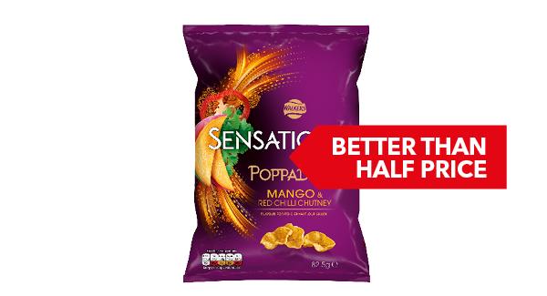 BETTER THAN HALF PRICE | Walkers Poppadoms 82.5g - 150g