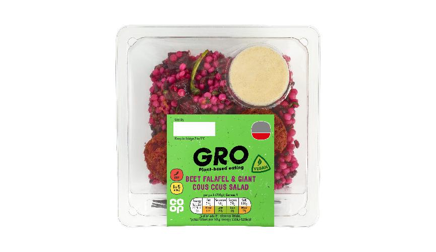 Module - Beet falafel and giant cous cous salad
