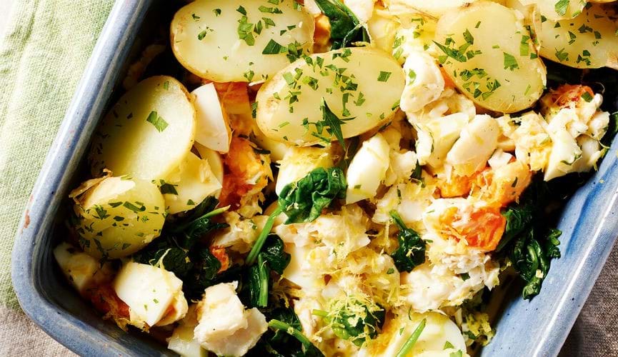 Cod and potato salad