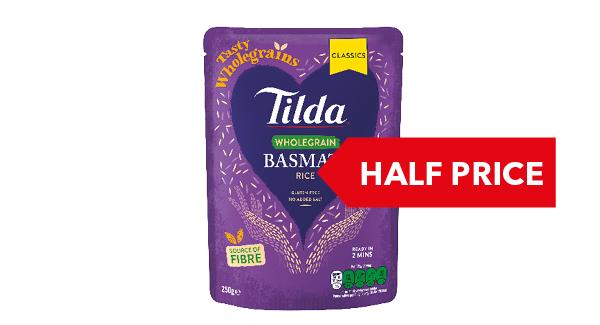 HALF PRICE | Tilda Steamed Rice 250g