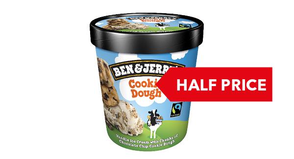 HALF PRICE | Ben & Jerrys 465ml/500ml