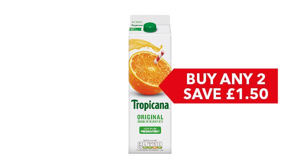 BUY ANY 2 SAVE £1.50 | Tropicana 850ml/950ml