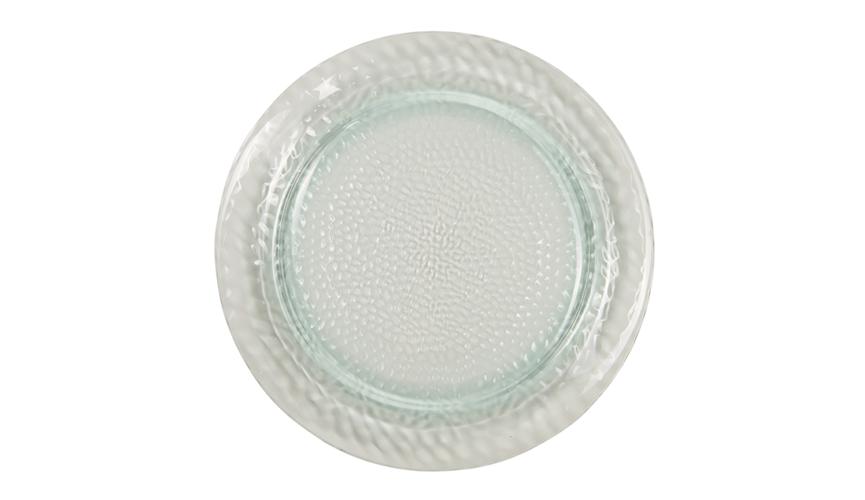 Recycled glass effect dinner plate