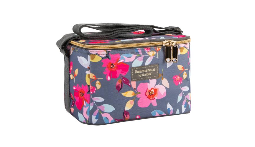 Gardenia personal cool bag grey floral 4L