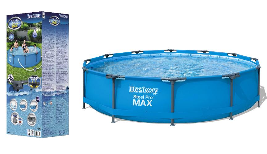 12’ x 30” steel pro frame pool set