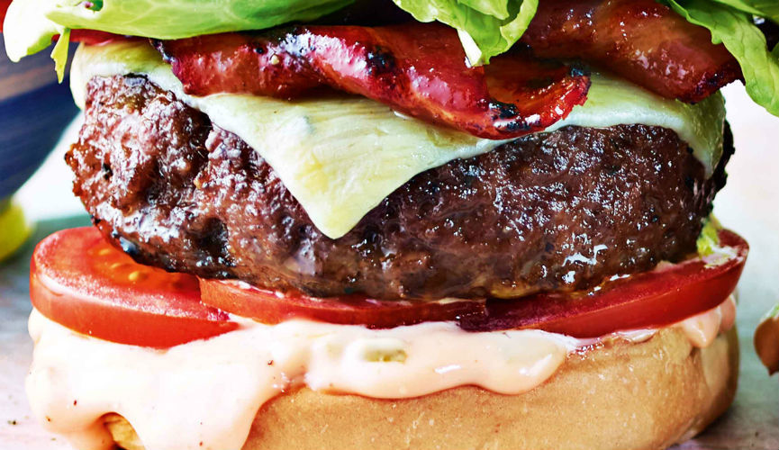 Hereford burger, bacon and ultimate burger sauce