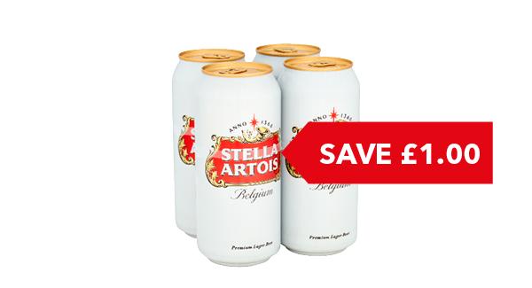 SAVE £1.00 | Stella Artois 4x440ml