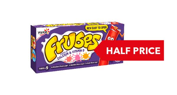 HALF PRICE | Yoplait Petits Filous Frubes 9x37g