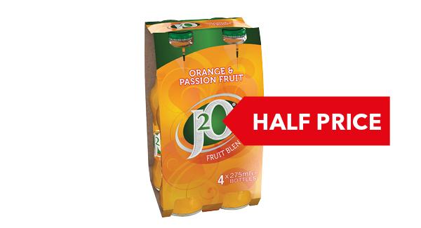 HALF PRICE | Britvic J2O 4x275ml