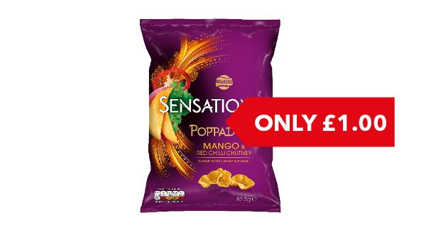 ONLY £1.00 | Walkers Sensations Poppadoms 82.5 -150g