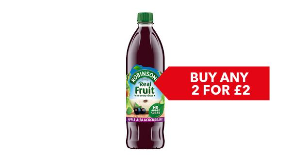 BUY ANY 2 FOR £2.00 | Robinsons Fruit Squash 1 Litre