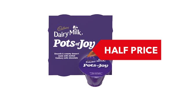 HALF PRICE | Cadbury Pots of Joy 4x65g